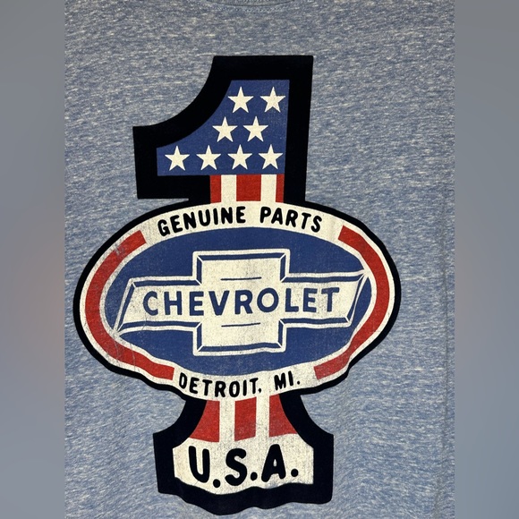 GM Genuine Parts Chevrolet Shirt USA Detroit Blue XL - Picture 2 of 6